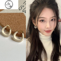 JiMi圆脸显瘦耳扣耳环女2023年新款潮小众设计感耳钉法式复古气质耳饰