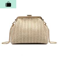 夏季小包包女2020新款潮韩版原色夹子手提仿编包单肩斜挎链条包NEW LAKE女士单肩包