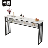 伟樽岩板长条桌双层160*40*105cm张