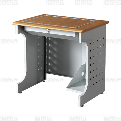 洛泰远LTY4012434 隐藏式翻转电脑桌培训桌教室机房多媒体学习桌办公桌D款单人位800*600*750mm