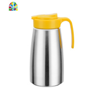 冷水壶不锈钢304加厚家用饮水壶韩式马卡龙色壶学生宿舍凉水壶 FENGHOU 阳光橙彩色201不锈钢水壶