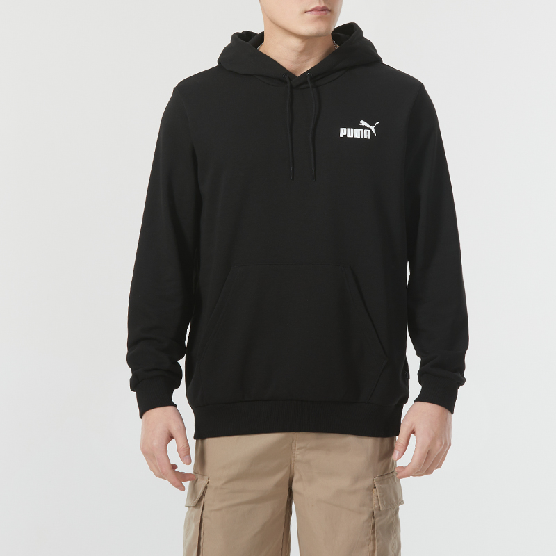 PUMA彪马男装卫衣新款长袖连帽运动服休闲保暖套头衫589038-01 ZP
