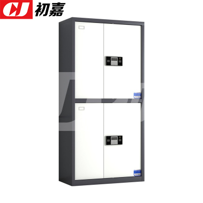 初嘉(CJ)钢制保密柜密码文件柜保密档案资料柜 灰白套色通双节电子锁