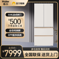 海尔(Haier)510L法式多门冰箱 594mm专业超薄零嵌 全空间保鲜科技 BCD-510WGHFD1BXHU1