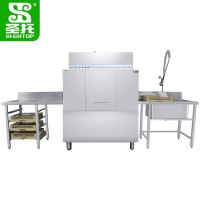 圣托(Shentop)单缸双喷淋 大容量隧道餐具清洗机 通道式洗碗机 DEB03