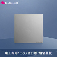 飞雕(FEIDIAO)开关面板A7纯平大板 空白面板 电源墙壁开关空白面板 A7月光银空白面板