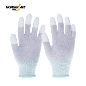 好员工 T400 13针碳纤维pu涂指手套10双*2