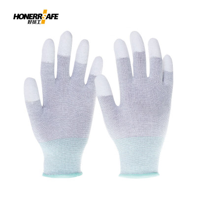 好员工 T400 13针碳纤维pu涂指手套10双*2