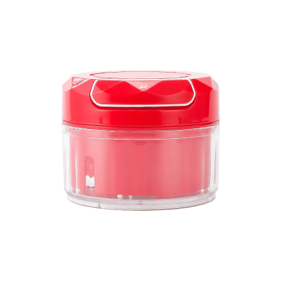 拉蒜搅蒜器家用蒜泥器迷你蒜蓉机切蒜手动多功能蒜泥摆摊货源 敬平 新款红色拉蒜器304精钢刀头研磨碗(碎物器)