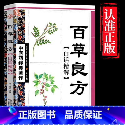 百草良方 [正版]全4册中医书籍大全药王孙思邈+神医华佗+医祖扁鹊+医圣张仲景中医基础理论本草纲目黄帝内经中医四大名著中