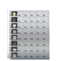 不锈钢碗柜 48门