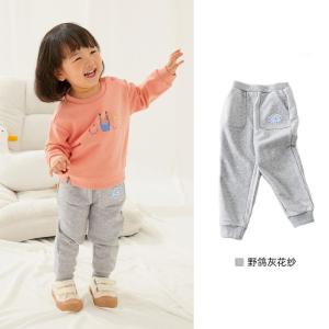 [1件3折价:43.5]moomoo童装男童裤子春秋装新款卡通杜邦索罗娜面料束脚运动裤