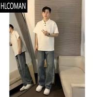 HLCOMAN咖啡短袖男polo衫夏季男士衣服美式t恤痞帅成熟稳重男装