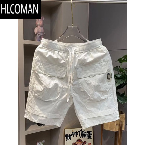 HLCOMAN薄款休闲短裤男士工装风夏季2025新款冰丝速干潮牌运动5五分裤男