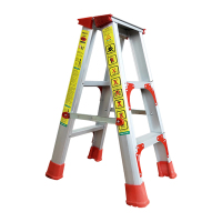 翌嘉YJ-20163铝合金人字梯家用折叠梯双面扶梯加厚三步梯0.8米