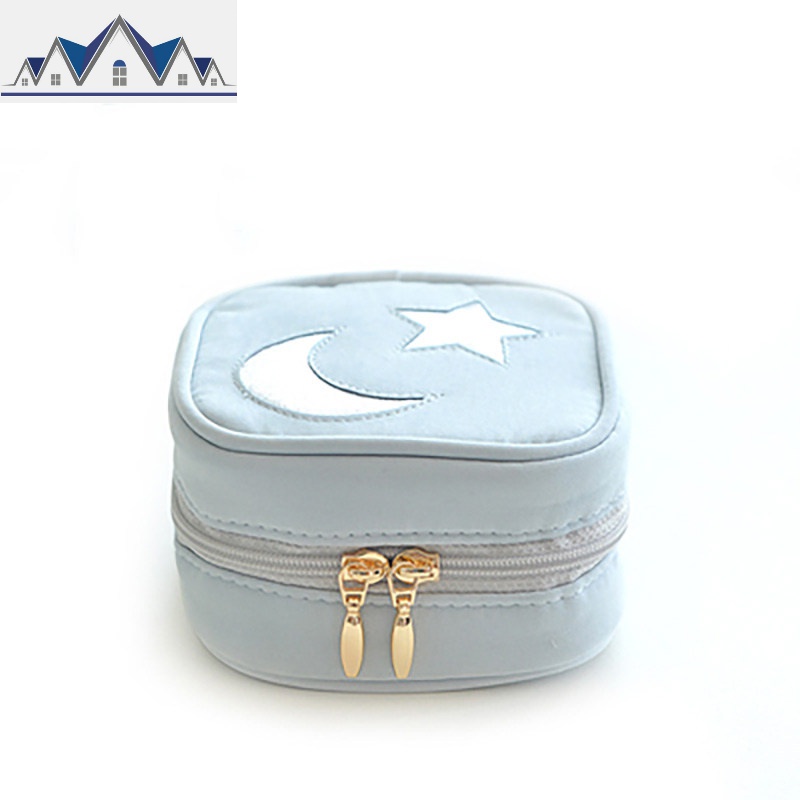 首饰包迷你布艺网红少女心放耳饰收纳盒ins风随身小便携精致旅行 三维工匠