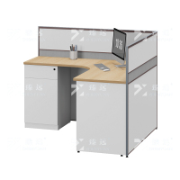 臻远 ZYGW-013屏风工作卡位职员桌办公桌 L型单人位