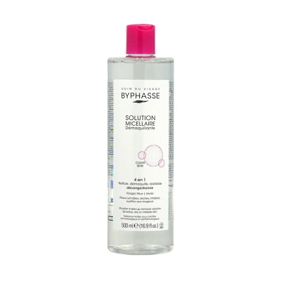 Byphasse 蓓昂斯 温和养肤卸妆水 洁肤水 500ml 洁肤油 1瓶装 眼唇脸部底妆深层清洁 西班牙进口