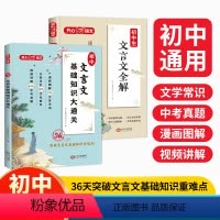 [全2册]初中生文言文全解+文言文知识大通关 初中通用 [正版]开心教育2024年初中生文言文基础知识大通关文言文完全解