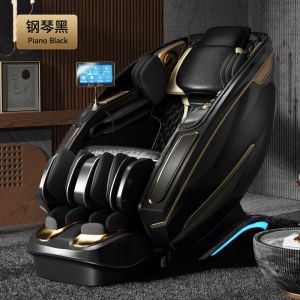 奥克斯按摩椅4D机械手超长145双SL导轨家用捶打拍打全自动豪华太空舱AUX-T400钢琴烤漆语音控制