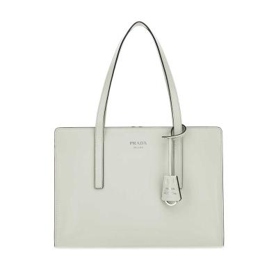 普拉达(PRADA)女款白色牛皮复刻1995单肩包手提斜挎包潮流百搭配
