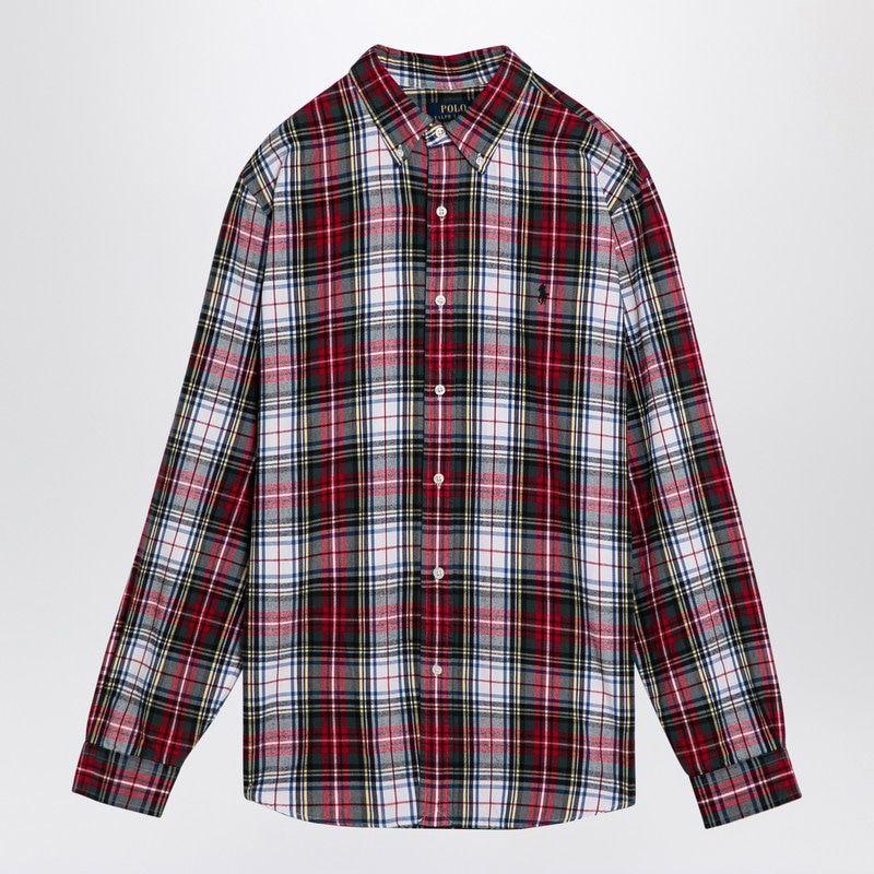 Polo Ralph Lauren多彩格纹男士长袖刺绣logo纽扣衬衫