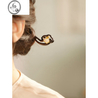 JiMi[春愁]发簪木质古风中国风高级感简约现代步摇兔子日常簪子盘发