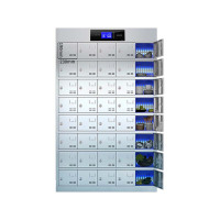 豪利特不锈钢员工食堂消毒餐厅紫外线高温餐盘餐具柜多格饭盒储物柜40门碗柜 紫外线消毒+高温热风循环