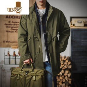 YANXU美式M51鱼尾派克服中长款风衣外套男士山系户外复古工装大衣