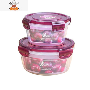 敬平保鲜盒塑料密封盒上班族微波炉可加热专用饭盒带盖圆形轻便泡面碗