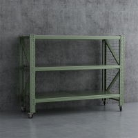 臻远 ZYJJ-HJ-077 可移动货架库房置物架带轮重型货架三层后背无网2000*700*1600mm/500kg