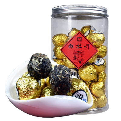 天景堂买三送一-福鼎白茶白牡丹茶坨茶球多年陈沱茶2015原料250克罐装