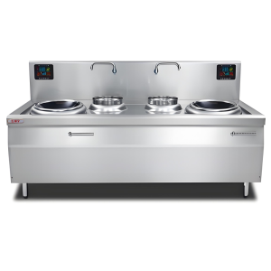 电磁双炒双温炒灶2000*1000*800+400mm/380V/50HZ/15Kw*2