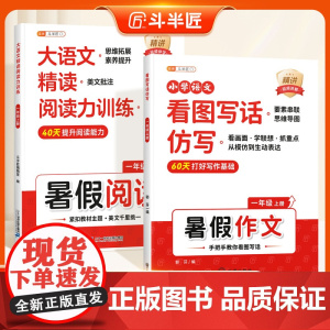 2025斗半匠暑假衔接作业作文看图写话阅读训练一升二升三升四升五升六衔接练习册一本通预复习提优天天练每日一练人教版专项训