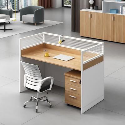 易企采 单人位含活动柜(无椅) 职员屏风工位办公桌电脑卡座 单位:张 120*60*110CM