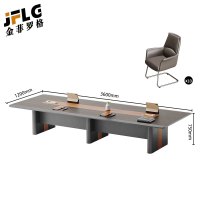 金菲罗格大型会议长桌豪华简约轻奢办公长方形培训会议室 3.6米会议桌+10张椅子