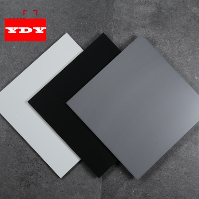 经典黑白灰亚光釉面砖幼儿园厨房卫生间墙砖纯色背景防滑地砖300