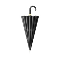 翌嘉 YJ5081619 全纤维雨伞 可定制logo可印图案 16骨弯柄 黑色