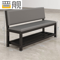 晋舰长条凳软包沙发换鞋凳等候靠背休息区长条椅子140*45*80cm双层