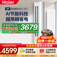 海尔空调(Haier)2匹 变频新1级能效 强冷强热 家用空调柜机KFR-50LW/E1-1套机