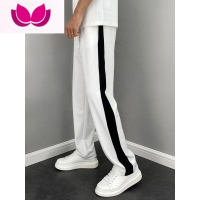 七斓春季薄款垂感直筒宽松运动卫裤男士潮流百搭休闲长裤男高街阔腿裤