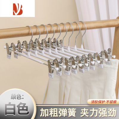 三维工匠裤架裤夹子家用挂裤子专用衣架不锈钢jk裙子夹内衣夹收纳晾晒