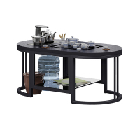 慧采云 简约办公室天然石功夫茶几简约带电磁炉茶台会客区茶桌组合