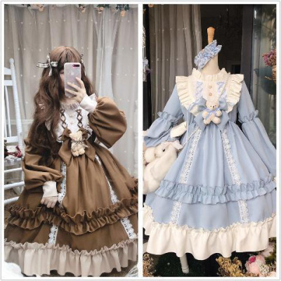 洛丽塔裙子全套日系可爱萝莉学生洋装连衣裙2021春秋lolita软妹裙寻梦记