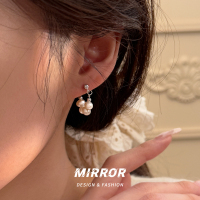 925纯银耳钉女耳环耳饰淡水珍珠串珠小众设计ins风个性时尚送女朋友老婆情人节七夕生日礼物