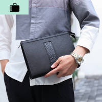 男士新款商务休闲手拿男手包欧美手抓包潮牌信封收纳手机包NEW LAKE男士手拿包