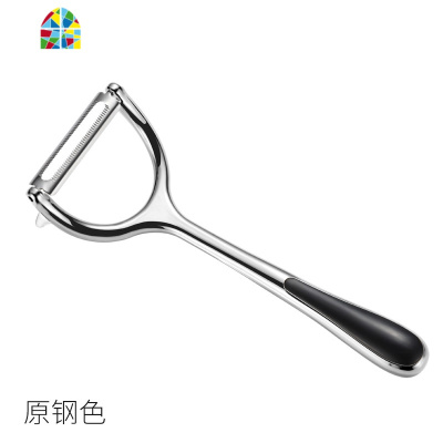 三合一老式刮皮刀水果蔬菜削皮器土豆水果家用多功能厨房瓜刨丝器 FENGHOU 锌合金Y型刨刀(玫瑰金)