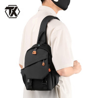 铁迅单肩包 T8 黑色/灰色 个