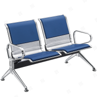 首指 (SZ)不锈钢两人位排椅/G02PU#蓝