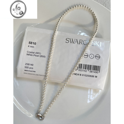 JiMi空白格正圆强光施家珍珠项链ins时尚博主fever同款s925银银元宝扣